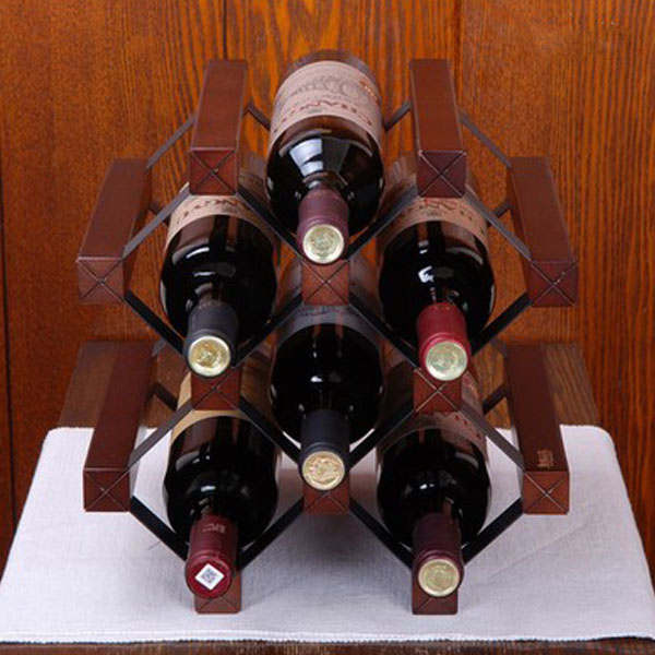 5Cgo 19619099118 紅酒架創意時尚木質酒架紅葡萄酒展示架歐式實木 菱形置酒架 吧臺酒莊 CHX16100