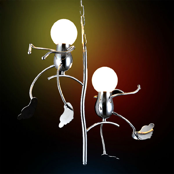 5Cgo  37124904107 好兄弟哥倆好個性創意兒童房吊燈 現代簡約臥室燈 設計師的燈   LKM05300