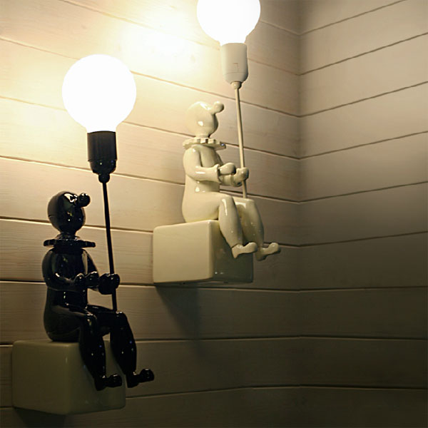 5Cgo   38669440305 設計師燈款北歐臥室床頭創意時尚裝飾卡通汽球小丑壁燈   LKM90300