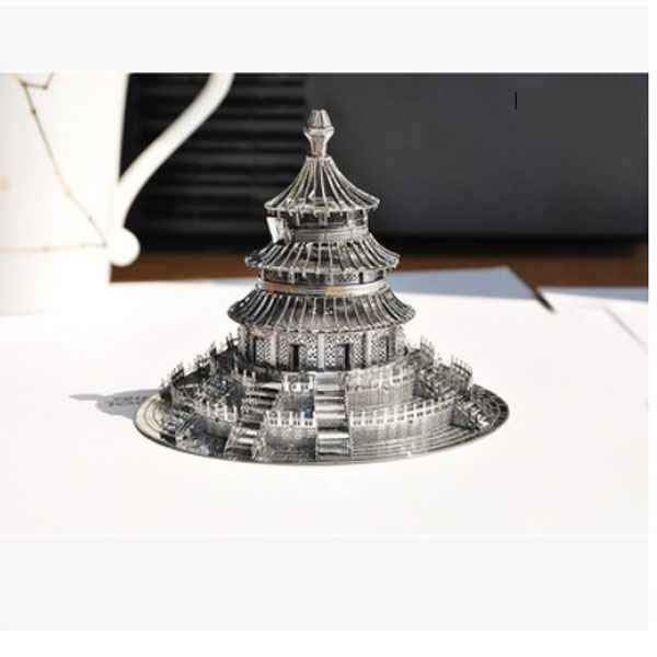 5Cgo 40518879739 金屬微型模型拼圖 3D立體雕塑diy納米金屬拼圖建築模型微型天壇 兒童玩具 WXP48000