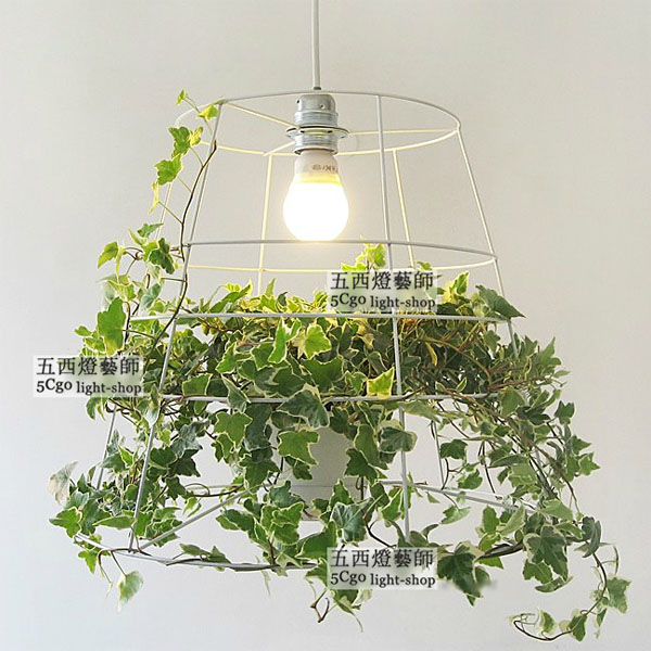 5Cgo 38922042471 吊燈巴比倫個性創意綠色盆栽植物北歐設計師的餐廳韓式臥室吊燈   LKM04100