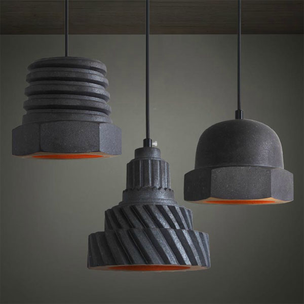 5Cgo 41604782818 設計師款式美式鄉村風餐廳吧台咖啡店工業風創意陶瓷螺絲螺帽吊燈   LKM99100
