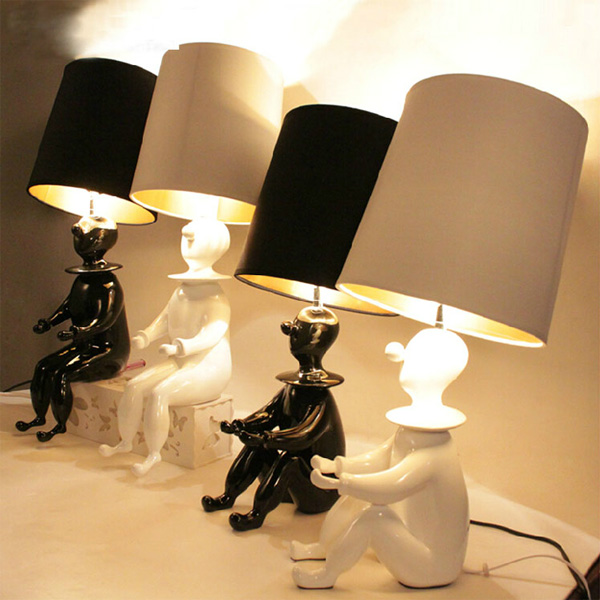 5Cgo 35324565033 玩偶床頭燈創意時尚臥室客廳歐式簡約個性可愛小丑臺燈   LKM08200