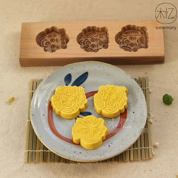 5Cgo 36247427217 兒童卡通南瓜糕餅幹點心饅頭清明果梨木質烘焙模具饽饽卡子木模具 WXP55000