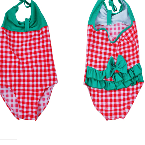 5Cgo 14168649816 新品兒童泳衣 小孩連體可愛草莓泳裝 韓國女童遊泳衣 Mik04000