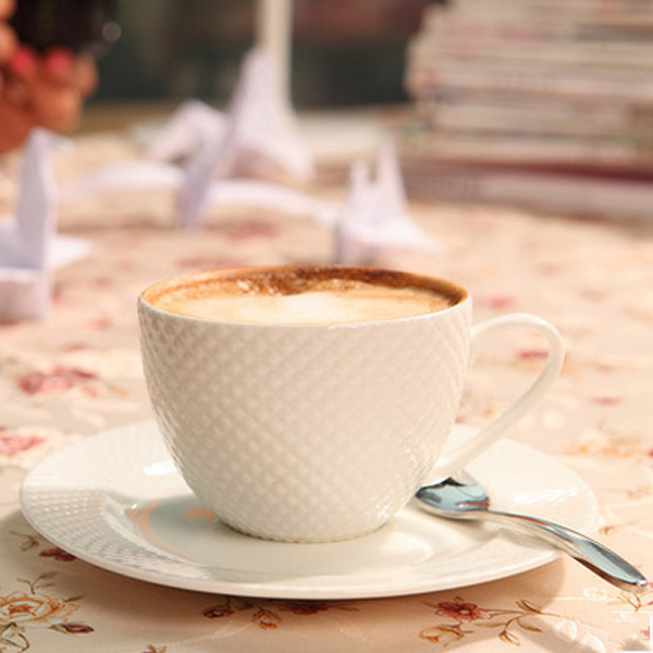 5Cgo 21417767362 咖啡杯鑽石咖啡杯陶瓷白色新骨瓷咖啡杯套裝歐式杯子高檔茶杯 WXP24000