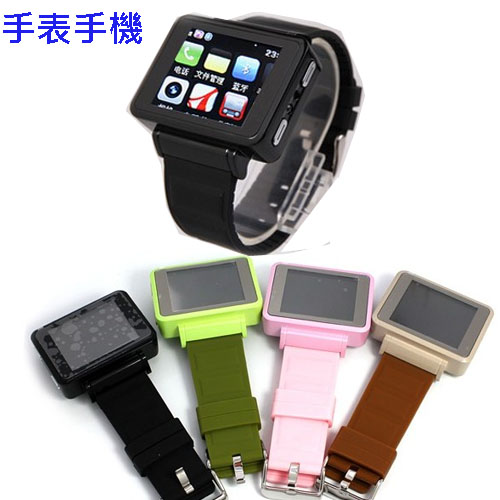 5Cgo 超薄手錶式手機 iWatch K1 男女個性腕錶 有手機功能 MIK78600