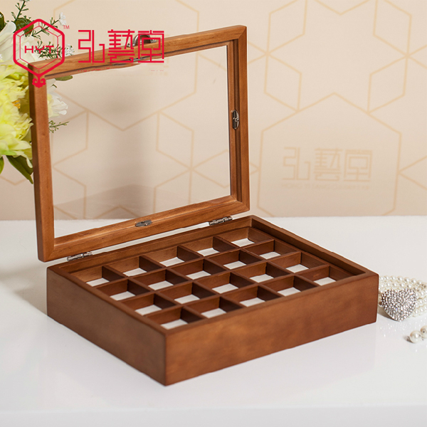 5Cgo  12501865905 歐式創意複古木質首飾品珠寶戒指收納盒整理箱 儲物盒首飾盒單層  GSX56100