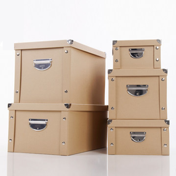 5Cgo 37554185361 牛皮紙收納箱大號收納盒衣服書收納櫃有蓋折疊盒衣物儲物整理箱 WXP05000