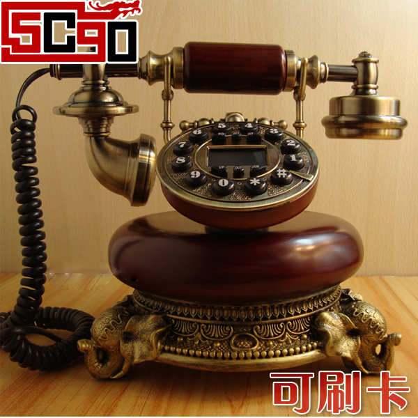 5Cgo 電話機經典復古電話機 家用座機電話機時尚仿古可愛歐式 免提+背光 P58100