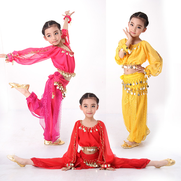 5Cgo 4539872180676 兒童肚皮舞服裝 印度舞蹈服裝印度舞演出表演服 肚皮舞衣  GSX84000