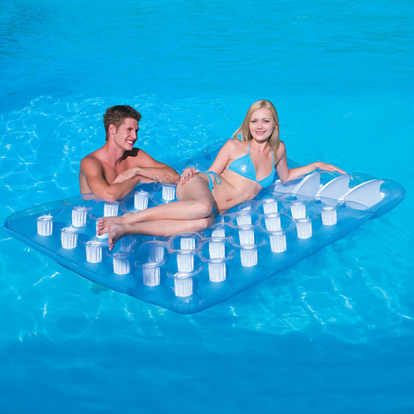 5Cgo 45043960413 水上浮床充氣床雙人床水上充氣遊泳池浮床沙灘床充氣遊艇水上遊艇 WXP08100