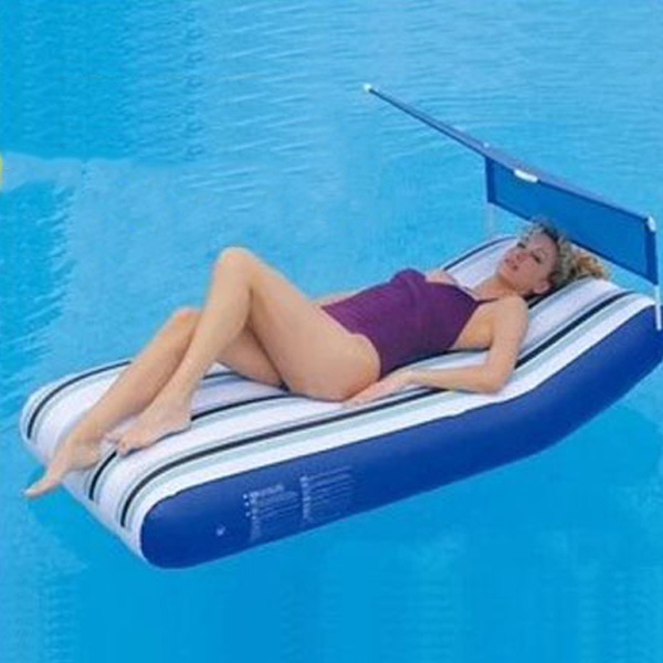 5Cgo 20977243070 水上充氣床水上浮排水上座椅充氣游泳池充氣浮床水上沙灘躺椅充氣墊氣床 WXP67000
