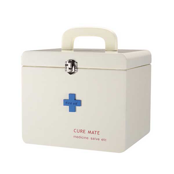 5Cgo 522152044267 清新白色簡約木制醫藥箱保健箱藥品收納盒 實用收納盒家庭常備藥盒   GSX86100