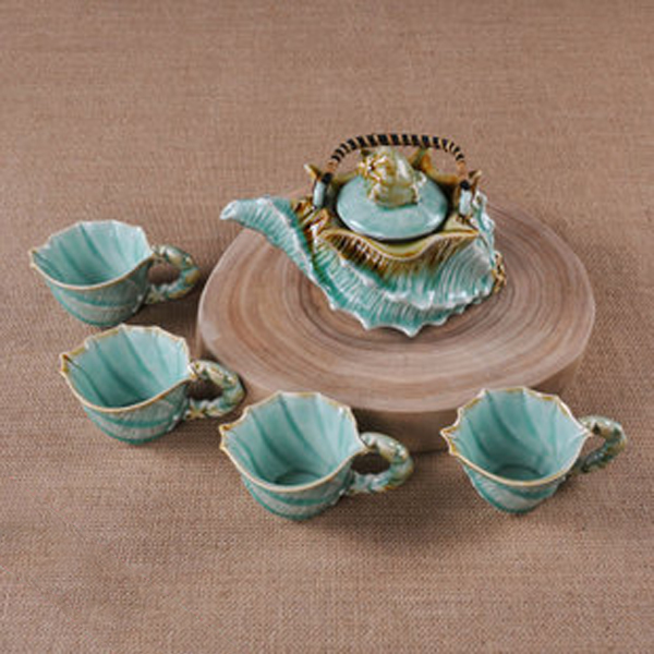 5Cgo  41065085407 整套功夫創意茶具套裝茶台茶盤青瓷茶壺茶杯品茗杯喝茶配件茶道茶藝 5件套  LAY87100
