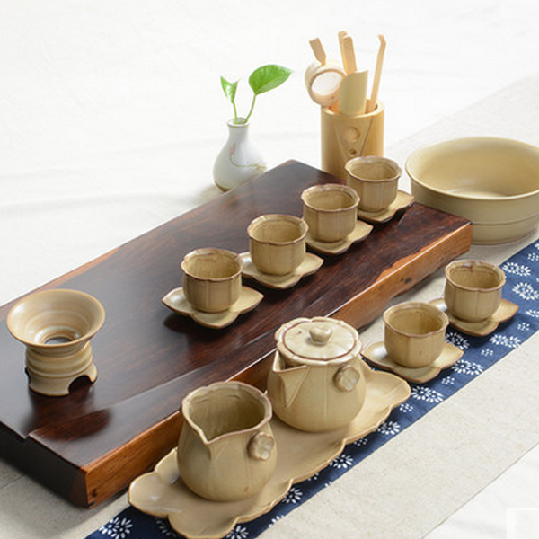 5Cgo  42646662363 整套粗陶茶具套裝陶瓷茶具功夫茶杯創意紅茶茶具喝茶器具   LAY55100