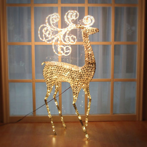 5cgo 42197934741 150cm聖誕鹿1.5米發光聖誕鹿銀色聖誕鹿耶誕節裝飾場景 LKM05010