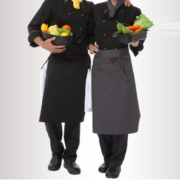 5Cgo 12549268163 廚師圍裙圍腰餐廳咖啡店廚房做飯服務員工作圍裙男女半身圍裙營業用商用六色 AGL93000