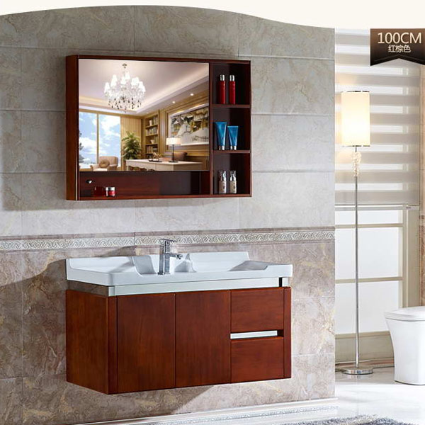 5Cgo 44085406762 橡木浴室櫃鏡櫃現代簡約衛浴櫃組合衛生洗手間潔具洗手櫃小戶型衛浴櫃子洗手槽盥洗室收納櫃鏡子單門櫃 CHX99010