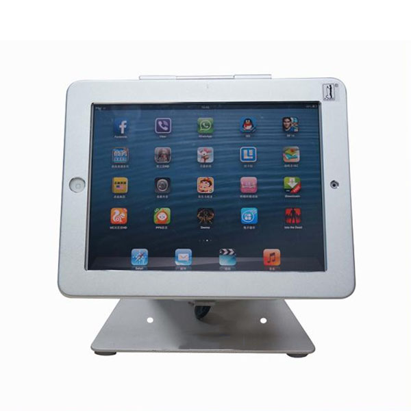 5Cgo 524040778421 iPad平板台式展示支架帶防盜鎖底座鑽孔固定在桌面一體機平板防盜展示架 WXP51200
