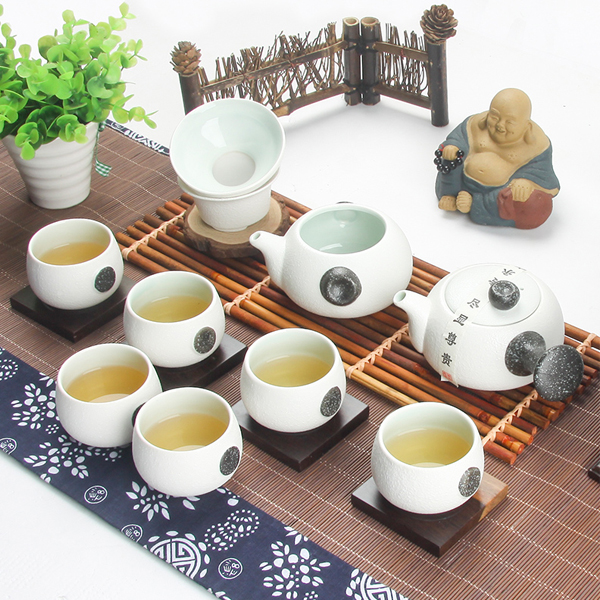 5Cgo 520997914146 雪花釉整套功夫茶具套裝10件套陶瓷茶壺茶海茶杯茶壺茶盤HZS89000