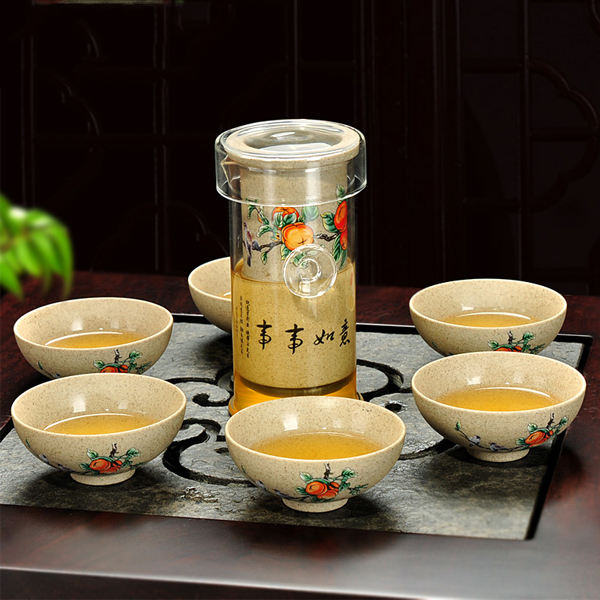 5Cgo 525195319753 粗陶玻璃紅茶衝泡器整套茶壺茶杯茶海陶瓷功夫茶具套裝過濾茶壺HZS04000