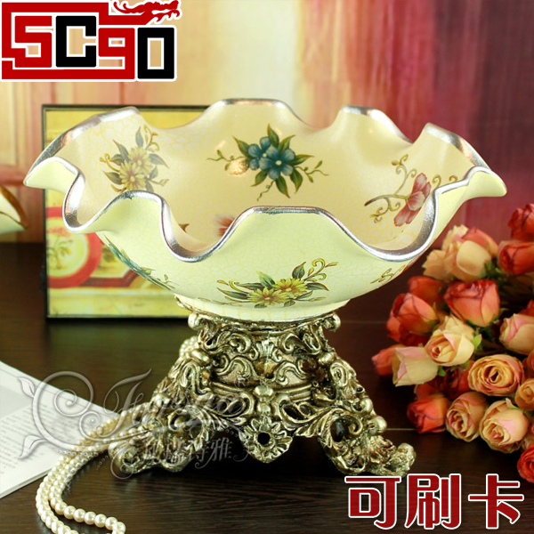 5Cgo 結婚禮品 家居飾品 歐式陶瓷果盤水果盤富貴牡丹 P86100