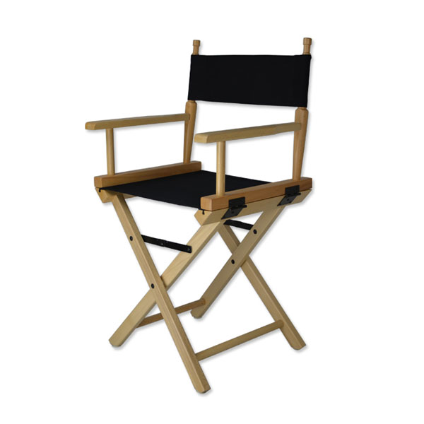 5Cgo 10096266712 進口實木黑色原色高檔化妝椅導演椅折疊便攜式戶外椅 凳子椅子  GSX87200