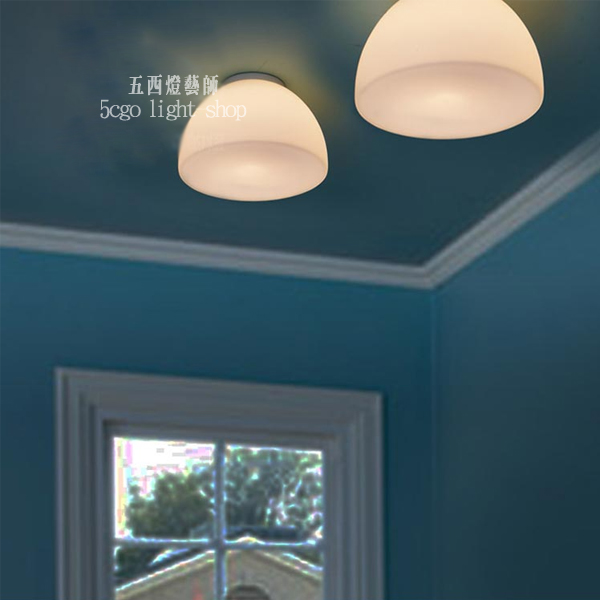 5Cgo 15726307139 燈現代簡約陽臺臥室燈具過道樓梯歐式兒童房燈半球吸頂燈 LYP53100