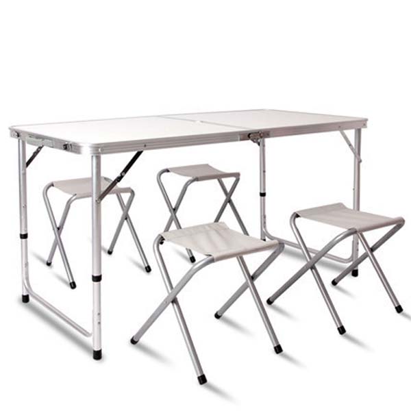 5Cgo 44820047061 戶外折疊桌椅子自駕遊組合便攜式套裝鋁合金野餐燒烤簡易超輕升降/桌子 WXX79000
