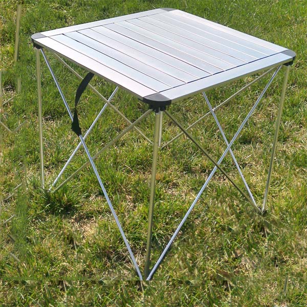 5Cgo 525108106066 戶外折疊桌椅便攜式鋁合金折疊燒烤桌子宣傳桌加強野餐桌 小號方桌 WXX88000