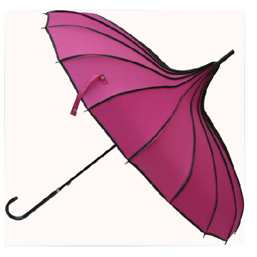 5Cgo 16358120149 鑲邊寶塔傘 公主傘 晴雨傘 創意傘 長柄傘 遮陽傘 MIK53000