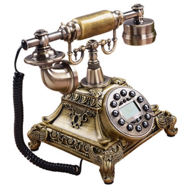 5Cgo 13780996512 老式復古時尚創意電話機歐式仿古家用個性辦公裝飾座機電話筒金字塔-背光免提 AGL57100