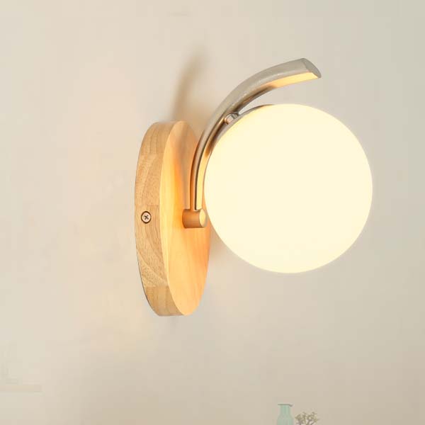 5cgo 524121754078 實木壁燈創意北歐現代新中式客廳過道臥室床頭燈d木質日式燈具--單頭   LYP97000