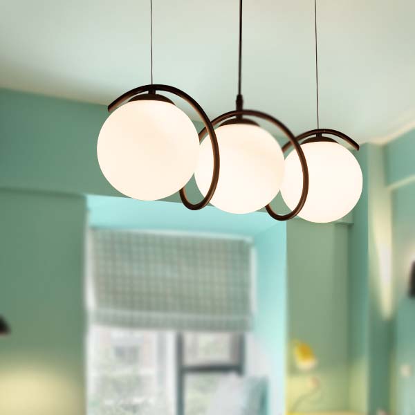 5cgo 537659194509 北歐創意圓球吊燈現代簡約燈具玻璃個性燈客廳臥室燈飾三頭餐廳燈   LYP82200