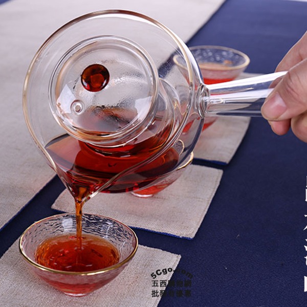 5Cgo 542505841709 耐熱加厚玻璃可過濾煮茶器可加熱分茶器溫茶器整套功夫茶具茶海茶壺泡茶杯 AGL98000