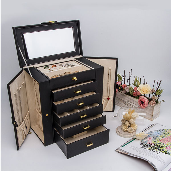 5Cgo 531005091933 高檔首飾盒公主歐式韓國絨布戒指盒木質飾品盒大容量首飾收納盒  GSX90300