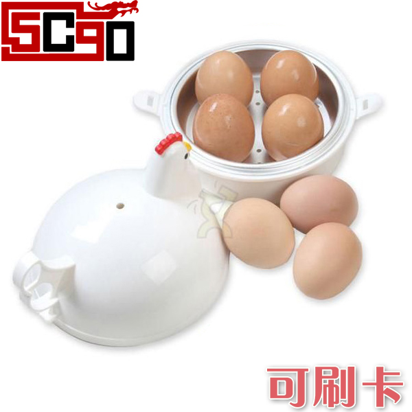 5Cgo  母雞造型 四蛋微波爐蒸蛋器 煮蛋器 蒸蛋機 (微波用的) PFG0300