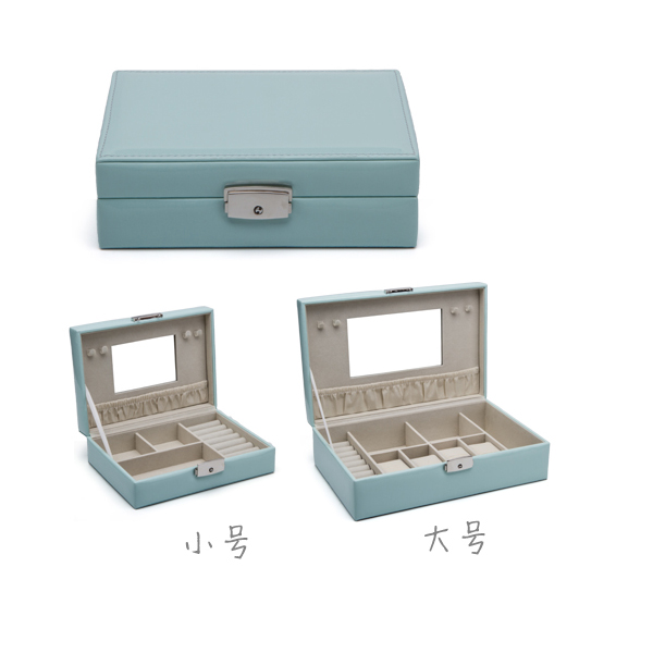 5Cgo 530687489070 高檔帶鎖首飾盒歐式木質收納盒公主絨布飾品盒韓國項鏈耳釘戒指盒 大號  GSX93100