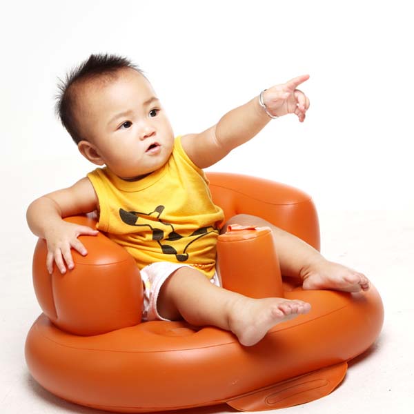 5Cgo 36652569879 出口便攜充氣寶寶沙發嬰兒多功能學坐餐椅嬰兒充氣小沙發洗澡椅BB凳加厚安全椅 XMJ04000