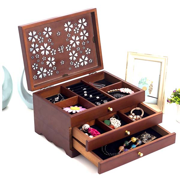 5Cgo 540386266147 高檔 實木首飾盒韓國公主歐式木質手飾盒首飾收納盒飾品盒 復古   GSX89000