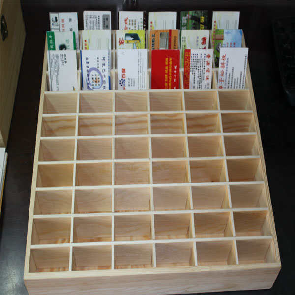 5Cgo 521420714551 木質名片盒收納盒桌面辦公收納整理卡片電子鑰匙電子卡收納盒展示盒60格 XMJ96000