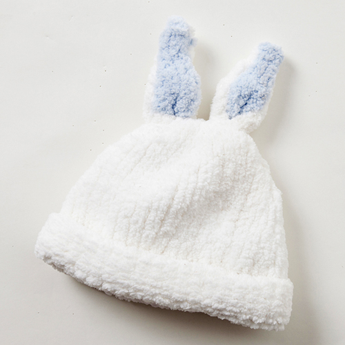 5Cgo 20218264730嬰幼兒雪尼爾兔兔帽子 男女萌寶寶長耳朵空頂帽 SHM0600