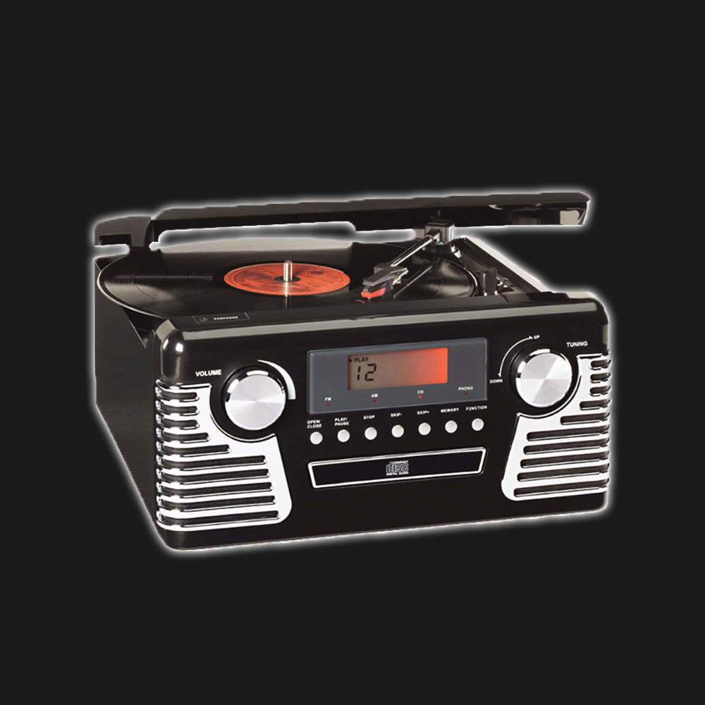 5Cgo 39346306614 理丹 L501 留聲機仿古黑膠唱片機老式復古收音機 CD 機電唱機 PY99400