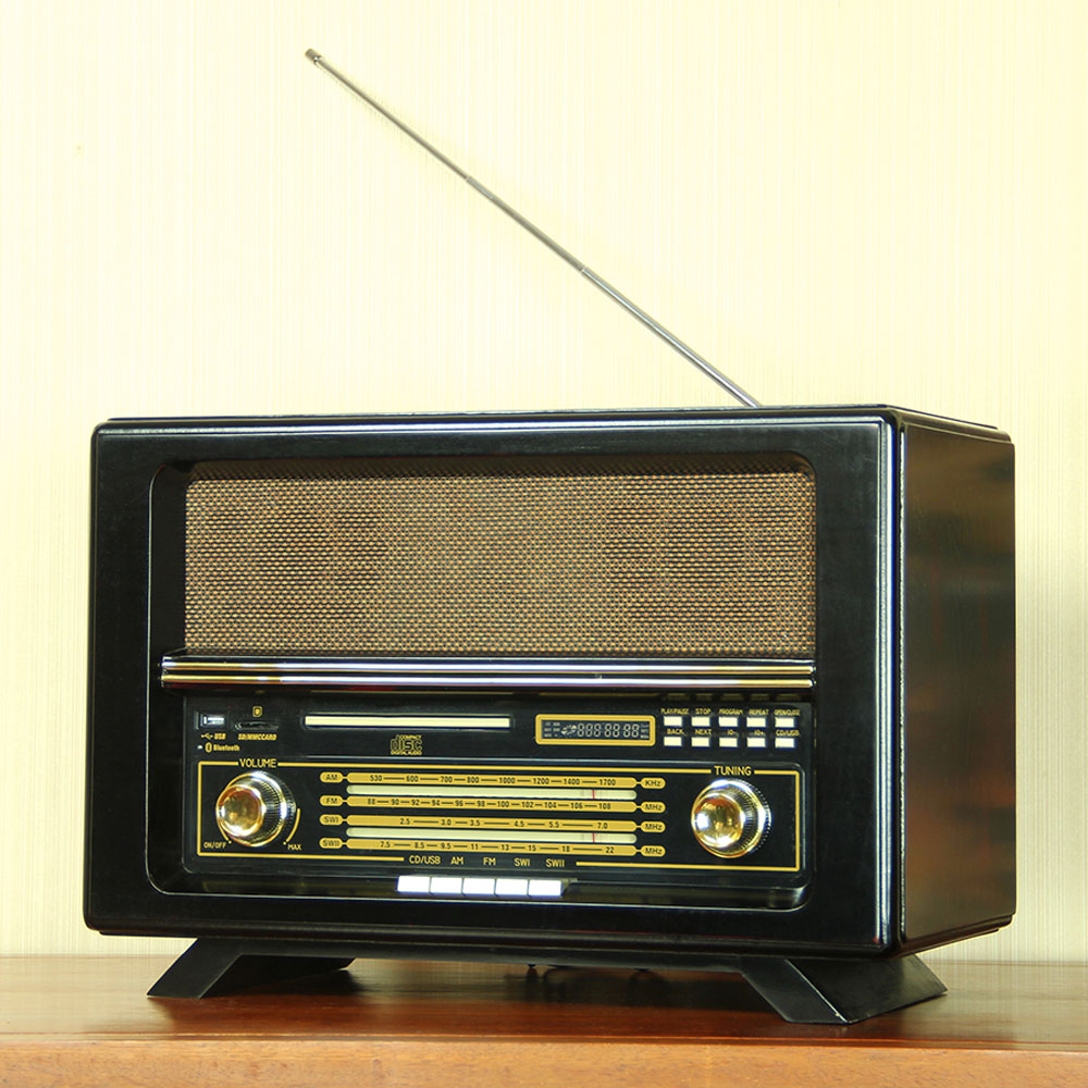 5Cgo 44390085826 唐典 CR066 收音機懷舊古董木質老式多功能仿古復古 am/fm 藍牙收音機 PY08010