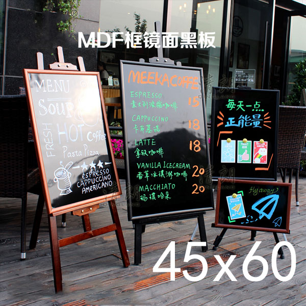 5Cgo 531752955176 鏡面磁性黑板吧檯廣告牌奶茶店咖啡店留言板菜單板手寫板展示牌45X60可定制 XMJ36000