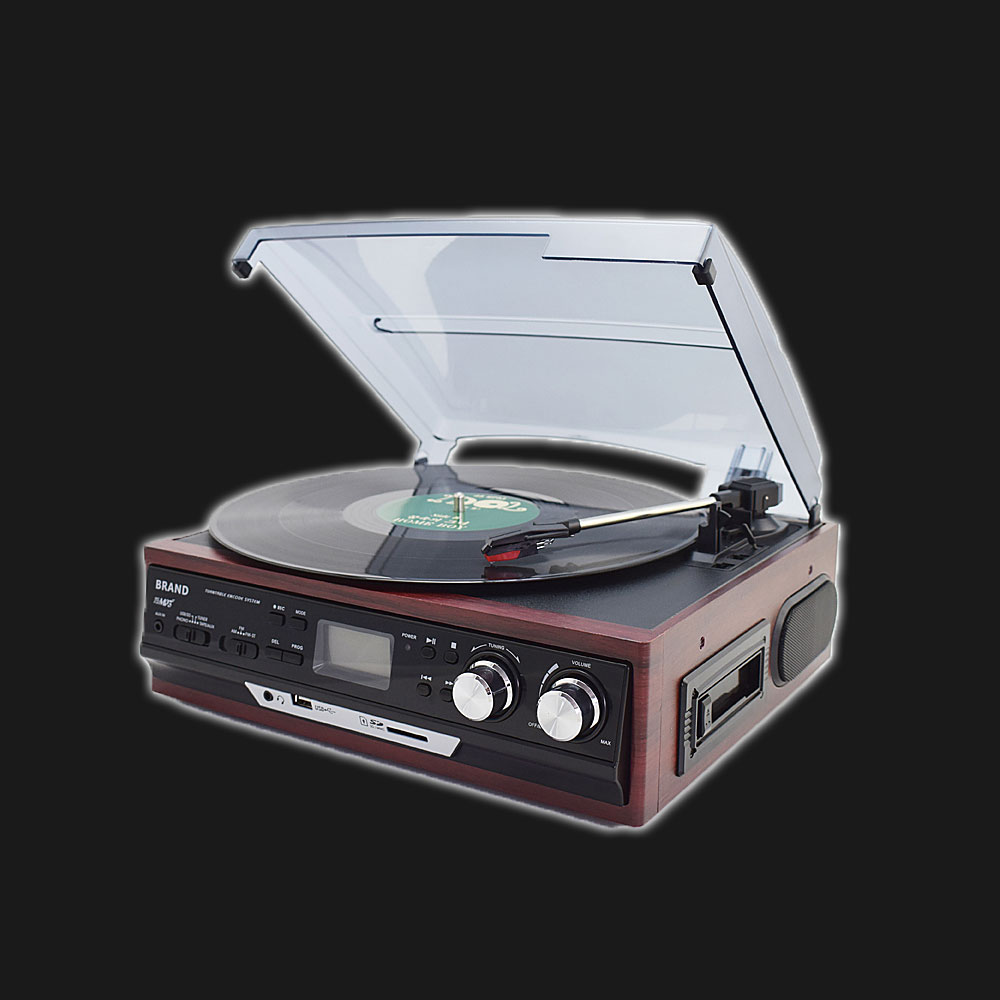 5Cgo 18146106080 電唱機現代唱片機仿古留聲機黑膠 LP 老唱機收音機 USB/SD 播放音響 PY82400