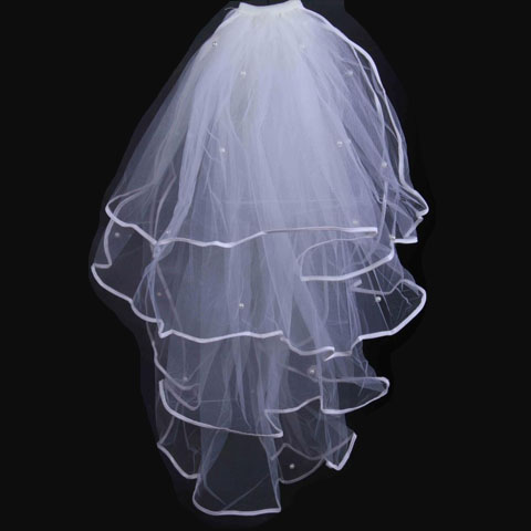 5Cgo 12405876193 婚紗禮服 新娘頭紗 婚紗頭紗 白色 婚慶用品 MIK91000