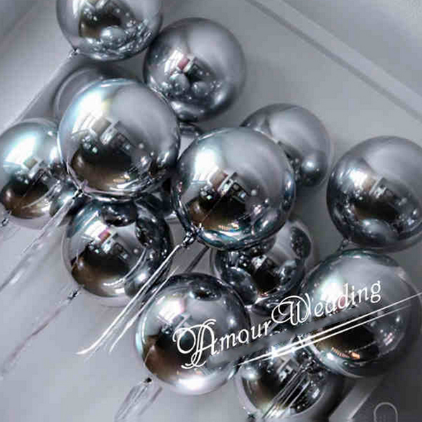 5Cgo 550760298212 20寸正圓鏡面魔法球裝飾鋁箔氣球派對婚禮裝飾拍照DIY生日PARTY創意佈置(2個) XMJ67000