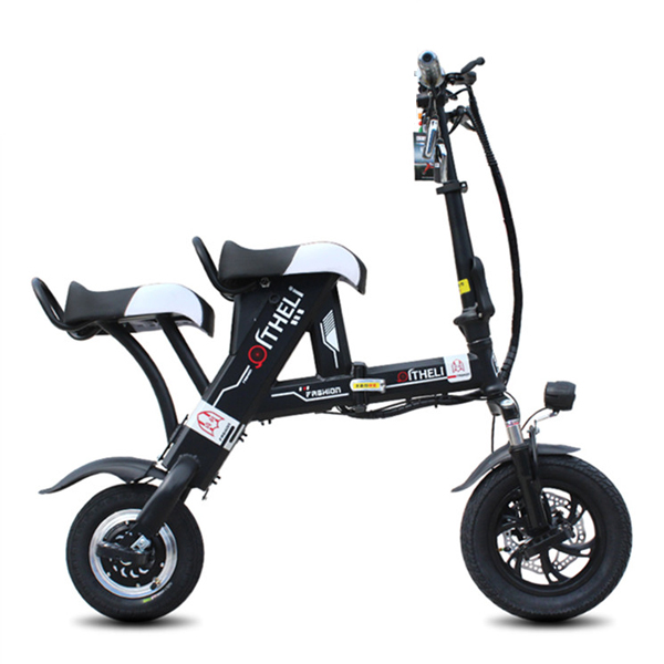 5Cgo 555686028648 電瓶車可折疊電動滑板車兩輪代步電動自行車便攜電動車48V-雙座款40~50公里 XMJ08910